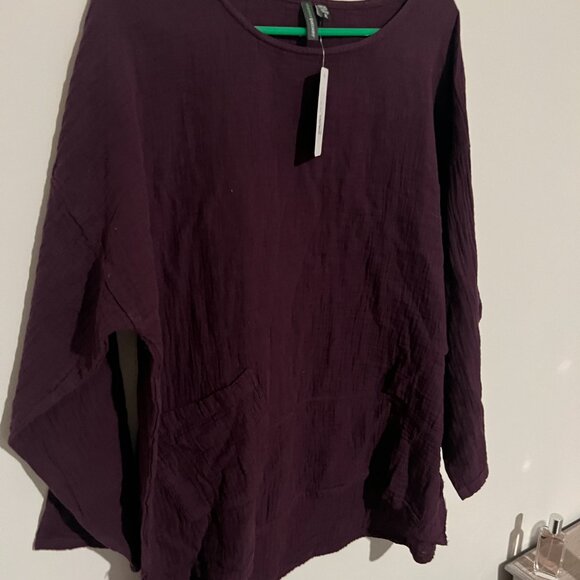 NWT Shannon Passero eggplant blouse xl - Picture 5 of 7